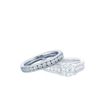 Ladies Matching White Gold 1/3ct tw Diamond Wedding Band Mounting